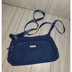 Baggallini Hobo Shoulder Bag Blue Purse Y2K Style Crossbody